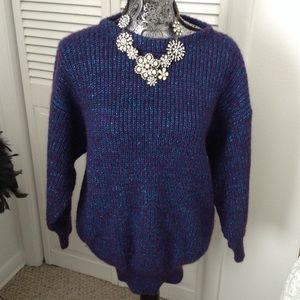 VINTAGE 80’s GAIA GOLF VINTAGE MOHAIR/WOOL BULKY SWEATER S